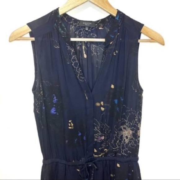 Babaton Aritzia Benedict dress XS sleeveless navy floral - Picture 2 of 7